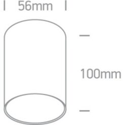 Луна за външен монтаж One Light 12105E/B Black Cylinder Surface Mounting Lamp - Image 2