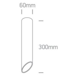 Луна за външен монтаж One Light 12105E2/B/GL Black Cylinder Surface Mounting Lamp - Image 2