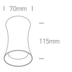 Луна за външен монтаж One Light 12105F/W White Cylinder Surface Mounting Lamp - Image 2