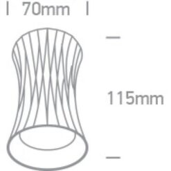 Луна за външен монтаж One Light 12105J/CU Copper Cylinder Surface Mounting Lamp - Image 2
