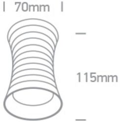 Луна за външен монтаж One Light 12105L/W White Cylinder Surface Mounting Lamp - Image 2