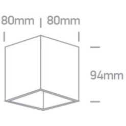 Луна за външен монтаж One Light 12105TA/B Black Square Surface Mounting Lamp - Image 2