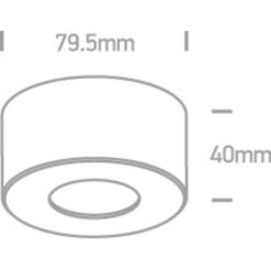 LED луна за външен монтаж One Light 12107V/W/W 7W 3000K ROUND SURFACE MOUNTING LAMP - Image 2