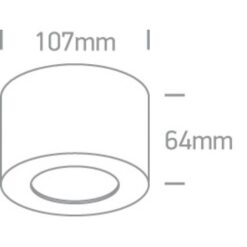 LED луна за външен монтаж One Light 12108FD/B/BS 8W 3000K CYLINDER INDIRECT SURFACE LAMP - Image 2