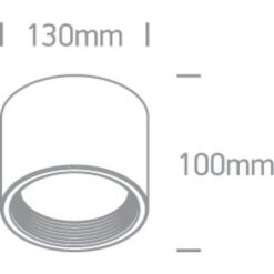 LED луна за външен монтаж One Light 12115L/B/W 15W LED 3000K BLACK ROUND SURFACE LAMP - Image 2