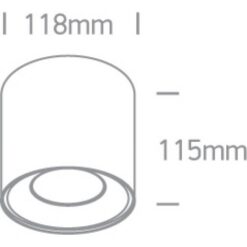 LED луна за външен монтаж One Light 12115LA/W/W 15W LED 3000K WHITE ROUND SURFACE LAMP - Image 2
