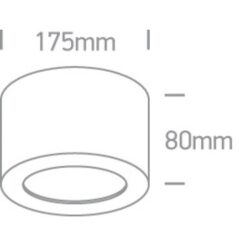 LED луна за външен монтаж One Light 12116FD/B/BS 16W 3000K CYLINDER INDIRECT SURFACE LAMP - Image 2