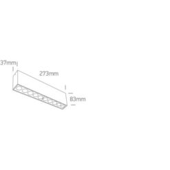 LED линейно осветително тяло One Light 12124H/B/W 24W 3000K LINEAR LED LAMP - Image 2