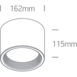 LED луна за външен монтаж One Light 12125L/W/W 25W LED 3000K WHITE ROUND SURFACE LAMP - Image 2