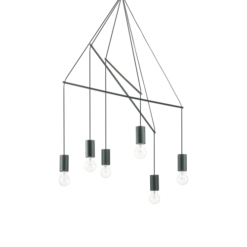 Черен пендел Ideal Lux Pop 158815 над кухненски остров