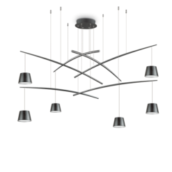 LED пендел IDEAL LUX 196992 FISH SP6 NERO