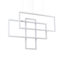 LED пендел IDEAL LUX 253589 FRAME SP RETTANGOLO WHITE
