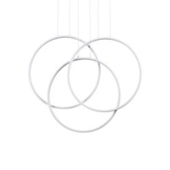 Бял LED пендел Ideal Lux Frame 269351 над кухненски остров