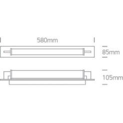LED аплик за баня ACA LIGHTING ONE LIGHT 38118K/C/C CHROME 18W 4000K IP44 CLASSIC BATHROOM WALL LAMP - Image 2