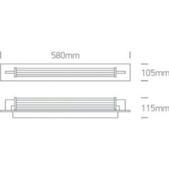 LED аплик за баня ACA LIGHTING ONE LIGHT 38118N/BBS/W SATIN BRASS 18W 3000K IP44 CLASSIC BATHROOM WALL LAMP - Image 2