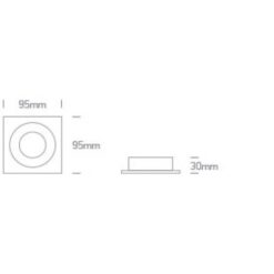 Луна за вграждане One Light 50105ALG/W White Square Recessed Lamp - Image 2