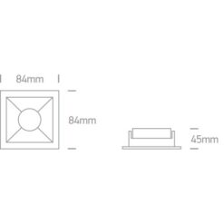 Луна за вграждане One Light 50105M/B/B BLACK RECESSED SQUARE LAMP - Image 2