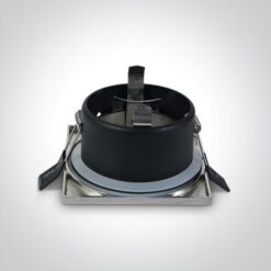 Луна за вграждане One Light 50105R/W White IP44 Square Recessed Lamp - Image 2