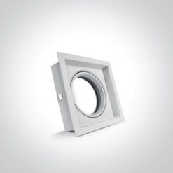 Луна за вграждане One Light 51110N/W GU10 AR111 WHITE SQUARE RECESSED LAMP - Image 2