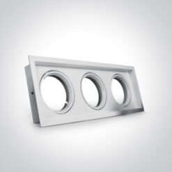 Луна за вграждане One Light 51310N/W GU10 AR111 WHITE RECTANGULAR RECESSED LAMP - Image 2