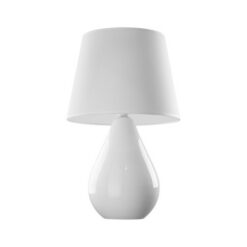 Бяла настолна лампа TK LIGHTING Lacrima за спалня