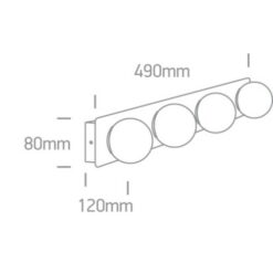 Аплик за баня ONE LIGHT 60107D/C CHROME CLASSIC BATHROOM IP44 - Image 2