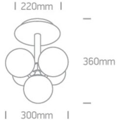 Плафон ONE LIGHT 62116A/BBS SATIN BRASS ROUND LAMP - Image 2