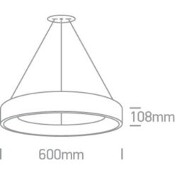 LED пендел One Light 62142NB/AN/W 42W 3000K ROUND PENDANT LAMP - Image 2