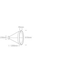 LED пендел One Light 62144NB/B/W 50W 3000K ROUND PENDANT LAMP - Image 2
