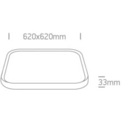 LED панел за външен монтаж One Light 62152A/W/W 40W 3000K SQUARE LED CEILING LAMP - Image 2