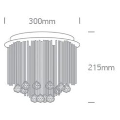 Плафон ONE LIGHT 62158A CLASSIC RANGE ROUND GLASS LAMP - Image 2