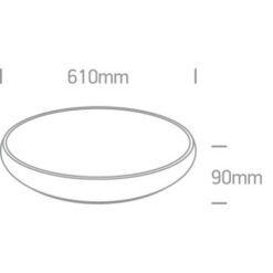 Плафон ONE LIGHT 62160/B/W 60W 3000K ROUND LED LAMP - Image 2