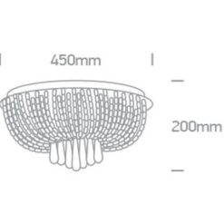 Плафон ONE LIGHT 62162A CLASSIC LUXURY RANGE ROUND GLASS LAMP - Image 2