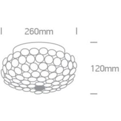 Плафон ONE LIGHT 62176A CLASSIC RETRO RANGE ROUND GLASS LAMP - Image 2