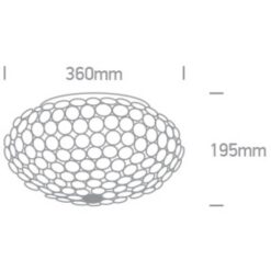 Плафон ONE LIGHT 62176B CLASSIC RETRO RANGE ROUND GLASS LAMP - Image 2