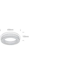 Плафон ONE LIGHT 62184A/C/W 24W 3000K GLASS STONE ROUND LAMP - Image 2