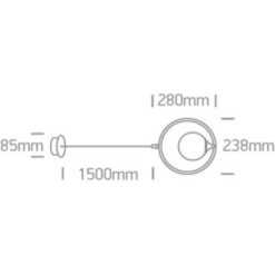 Пендел One Light 63116/BBS SATIN BRASS ROUND PENDANT LAMP - Image 2