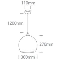Пендел One Light 63136/DC BLACK ROUND PENDANT LAMP - Image 2