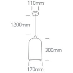 Пендел One Light 63138/А BLACK AMBER ROUND PENDANT LAMP - Image 2