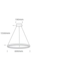 LED пендел One Light 63144A/B/W 40W 3000K BLACK PENDANT LAMP - Image 2