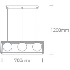 Пендел One Light 63174C/BS SATIN BRASS RECTANGULAR PENDANT LAMP - Image 2