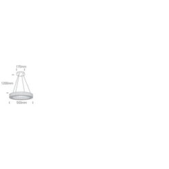 LED пендел One Light 63184C/C/W 24W 3000K GLASS STONE ROUND PENDANT LAMP - Image 2