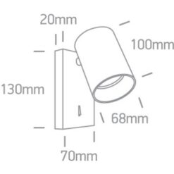Спот с ключ ONE LIGHT 65105NA/B RETRO ROUND SPOT BLACK - Image 2