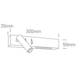 LED аплик One Light 65146/B/W 9W 3000K BLACK READING LEFT SIDE - Image 2