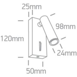 LED аплик One Light 65746/B/W 3W 3000K BLACK READING WALL LAMP - Image 2