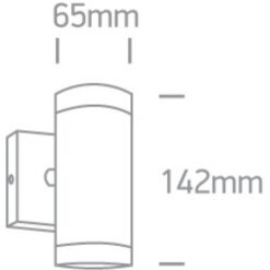 Фасаден аплик One Light 67130/AN ANTHRACITE IP54 CYLINDER FACADE WALL LAMP - Image 2