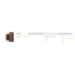Фасаден аплик One Light 67130E/AN ANTHRACITE IP54 CYLINDER FACADE WALL LAMP - Image 2