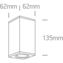 Луна за външен монтаж One Light 67130DD/AN ANTHRACITE IP54 CUBE SURFACE MOUNTING LAMP - Image 2
