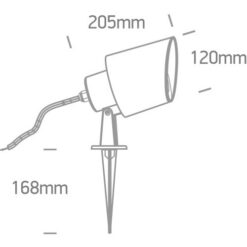 Градински прожектор с колче за земя One Light 67204G/B Garden projector ground lamp with peg - Image 2