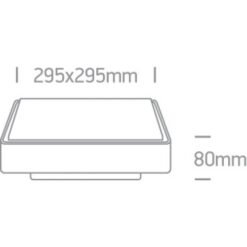 LED фасаден плафон One Light 67282AN/AN/W 24W 3000K IP65 SQUARE FACADE CEILING LAMP - Image 2